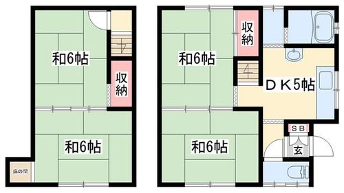 今在家貸家Eの間取り