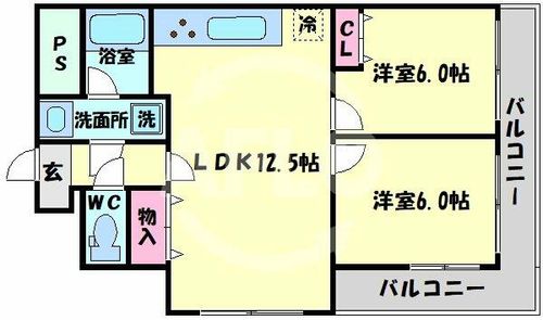 おおきに大阪天満サニーアパートメントの間取り