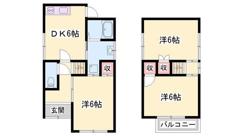 兵庫県姫路市野里(一戸建)の賃貸物件1の間取り