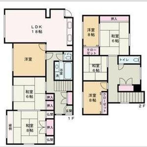 兵庫県姫路市香寺町溝口(一戸建)の賃貸物件1の間取り