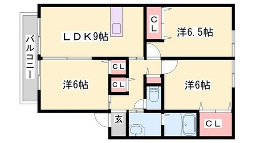 エクレールC102の間取り