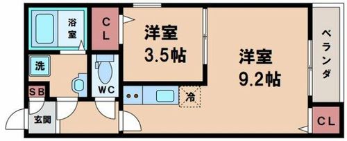 CRASTINE遠里小野の間取り