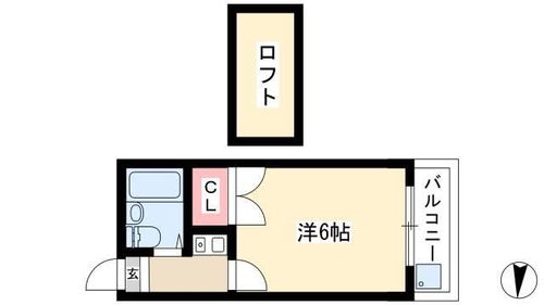 リエート的場201の間取り