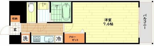 大阪府大阪市北区天満橋3丁目(マンション)の賃貸物件の間取り