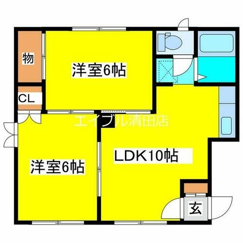 コーポステータス101の間取り