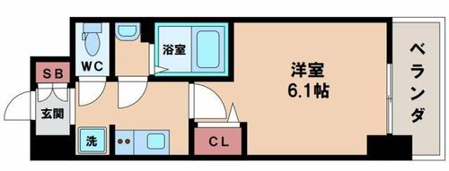 スプランティッド天王寺DUEの間取り