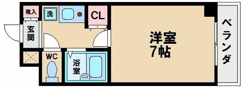 グランヴィ天王寺の間取り