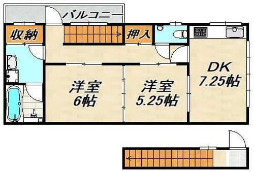 兵庫県神戸市長田区東尻池町3丁目(一戸建)の賃貸物件の間取り