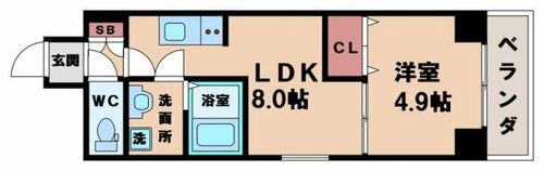 カルム共栄の間取り