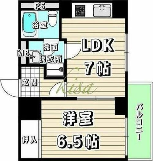 愛知県名古屋市昭和区福江1丁目(マンション)の賃貸物件の間取り