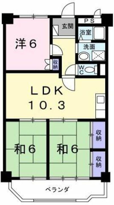 第二コーポ学苑の間取り