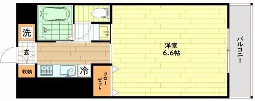大阪府大阪市北区末広町(マンション)の賃貸物件の間取り