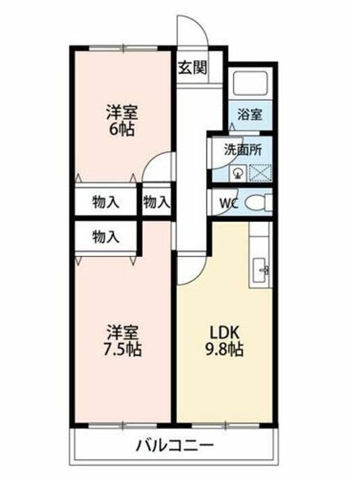 プラチナハイツ安井III410の間取り