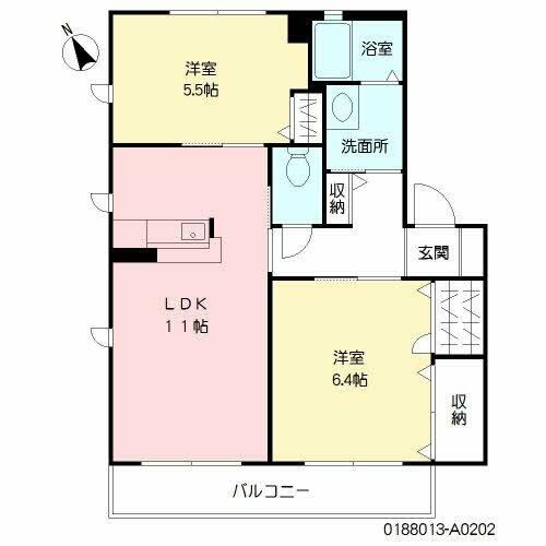福岡県久留米市津福本町(アパート)の賃貸物件の間取り