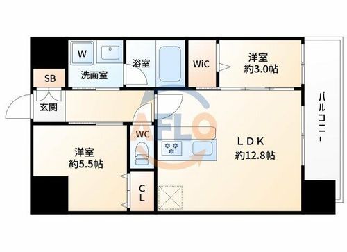 スプランディッドライズ新大阪ノースの間取り