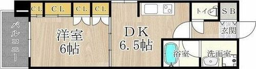 CITY SPIRE難波WESTⅡの間取り
