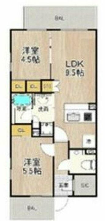 大阪府大阪市東住吉区杭全7丁目(マンション)の賃貸物件709の間取り