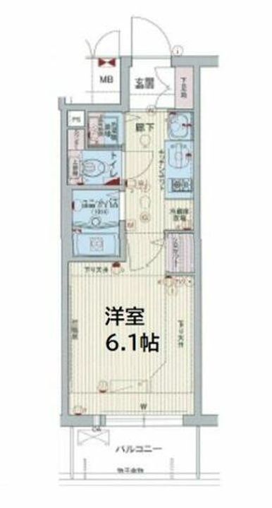 プレサンス心斎橋ルティアの間取り