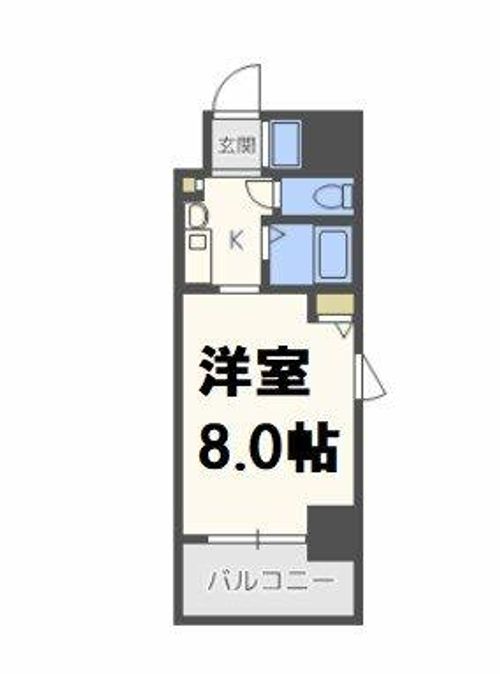 エステムコート心斎橋EASTエリジオンの間取り