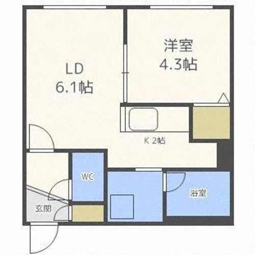 ELLE南麻生406の間取り