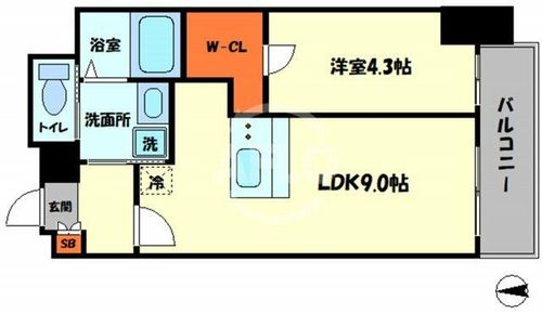 ワールドアイ京町堀の間取り