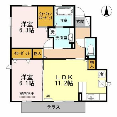 Le ciel Mizusaki B棟の間取り