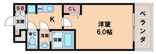 プレサンス天王寺ヴィヴァンの間取り