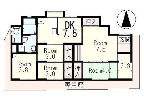 ライフハウス鳥居川の間取り