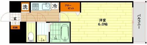 大阪府大阪市北区本庄西3丁目(マンション)の賃貸物件の間取り