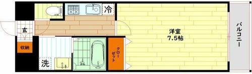 大阪府大阪市城東区蒲生2丁目(マンション)の賃貸物件の間取り
