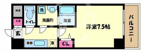 ララプレイス四天王寺前夕陽ヶ丘プルミエの間取り