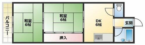 近鉄南大阪線針中野駅10階建築41年の間取り