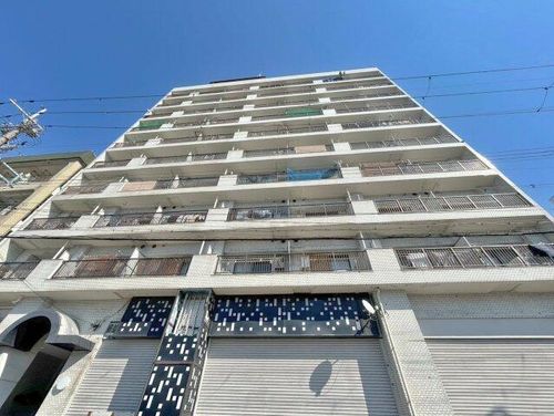 近鉄南大阪線針中野駅10階建築41年の外観