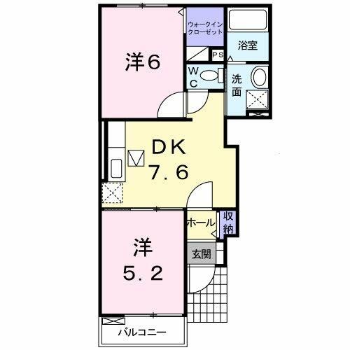 キャトルセゾン Bの間取り