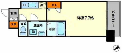 エスリード阿波座シティーウエストの間取り