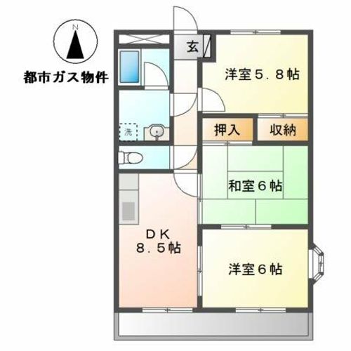 グランドールAの間取り