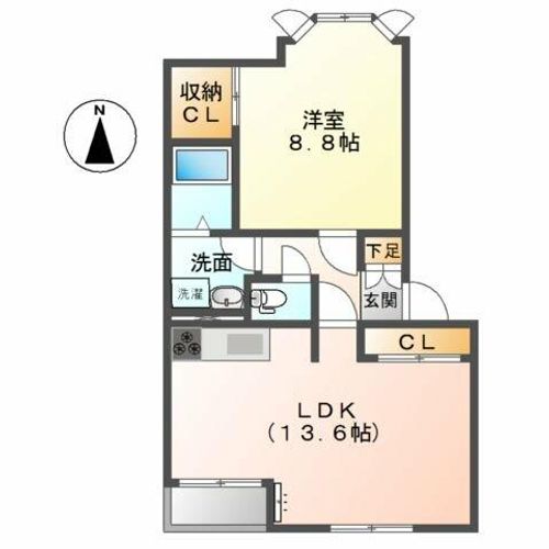 ルーラル宮前 B棟の間取り