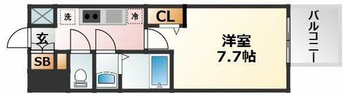 大阪府大阪市東淀川区上新庄3丁目(マンション)の賃貸物件の間取り