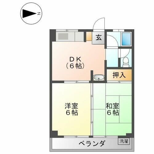 平安マンション301の間取り