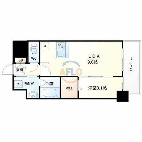 プレサンス塚本ミッドマークの間取り