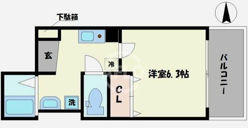 みおつくし東なんばの間取り