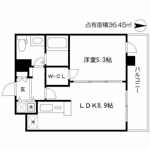 フローライト南森町の間取り