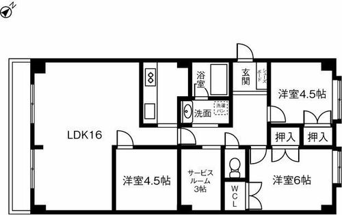 セントラルマンションIIIの間取り