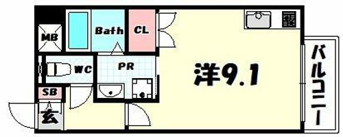 ARPEGGIO三宮601の間取り