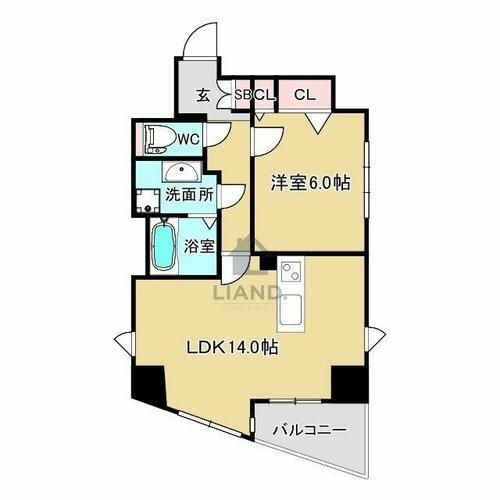 イーグル薬院参番館301の間取り