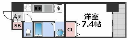 KDXレジデンス難波の間取り