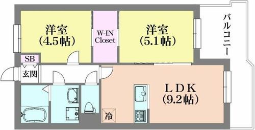トーカンマンション兵庫島上町の間取り