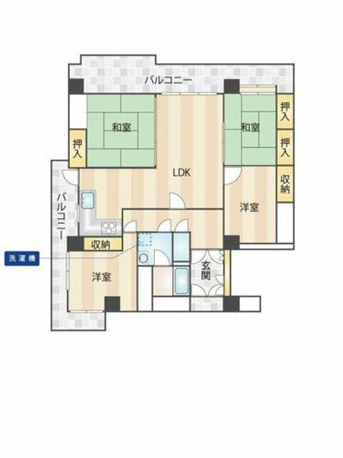福岡県久留米市国分町(マンション)の賃貸物件の間取り