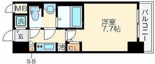 S-RESIDENCE難波EASTの間取り