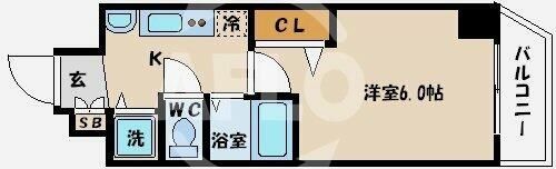 スワンズシティ難波南の間取り